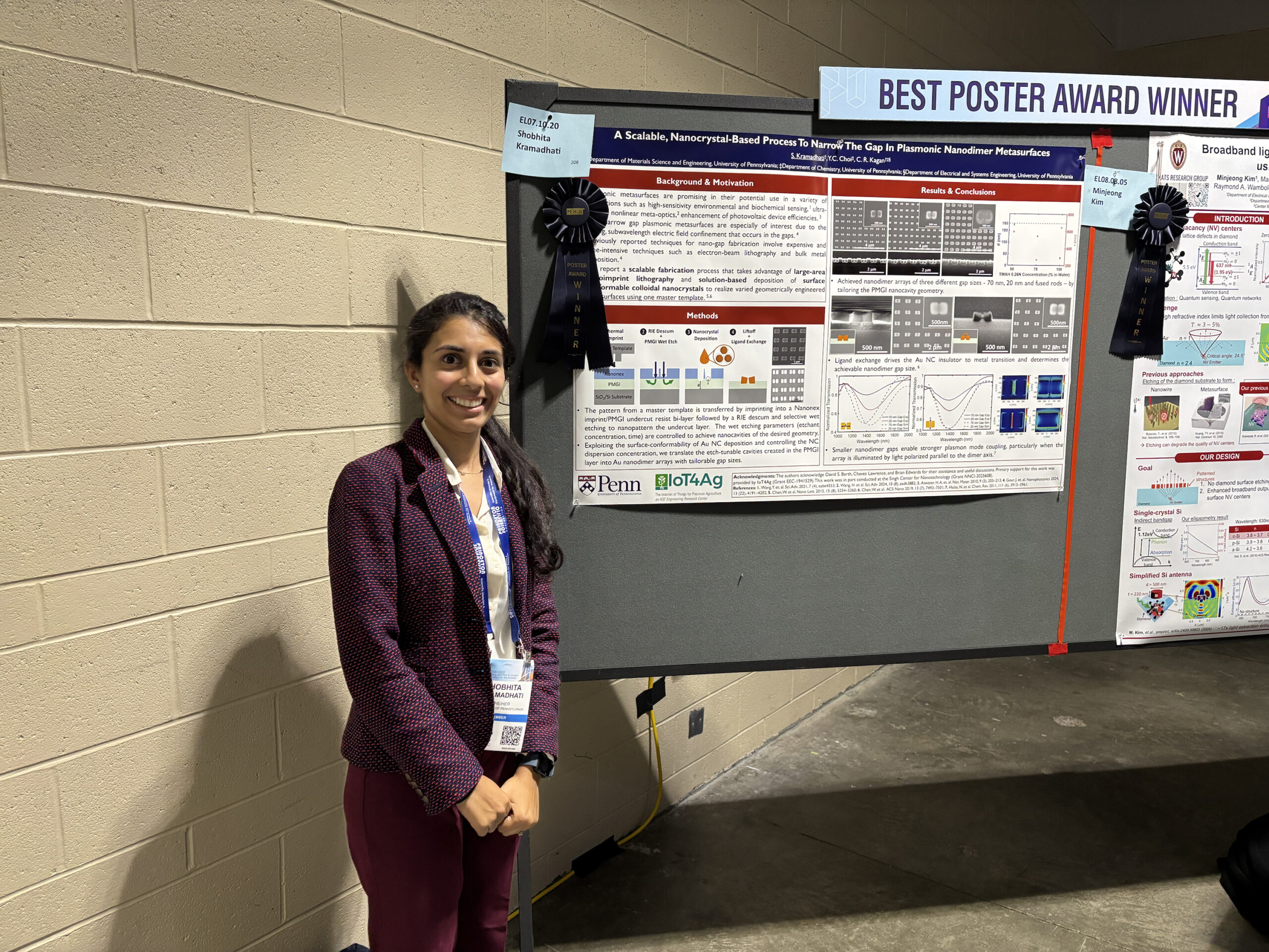 Congratulations to Shobhita on winning Best Poster at the Fall 2024 MRS Meeting